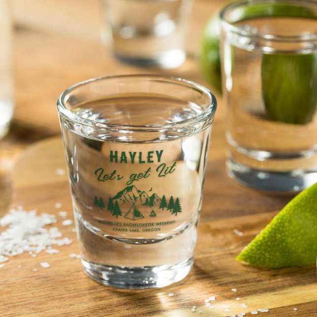 Verre A Shot Fête de Bachelorette Faisons la Fête en Camping (Créateur téléchargé)