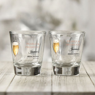 Verre A Shot Fête de douche de mariée Perles et Prosecco