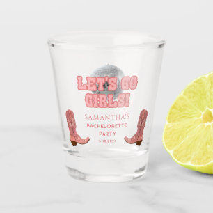 Verre A Shot Fête de Fiançailles de Cowgirl Disco Rétro sur Mes
