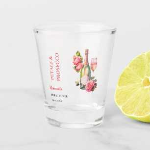 Verre A Shot Fête de Mariage avec Pétales et Prosecco