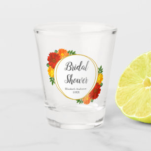 Verre A Shot Fête de mariage floral automnal