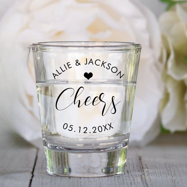 Verre A Shot Fête de mariage personnalisée Favoris (Créateur téléchargé)