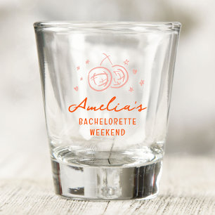 Verre A Shot Fête de week-end de demoiselle d'honneur dessin ro