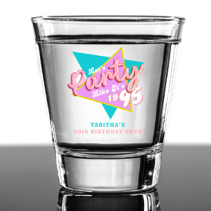 Verre A Shot Fête des années 90 Comme c'est 1995 30e fête d'ann