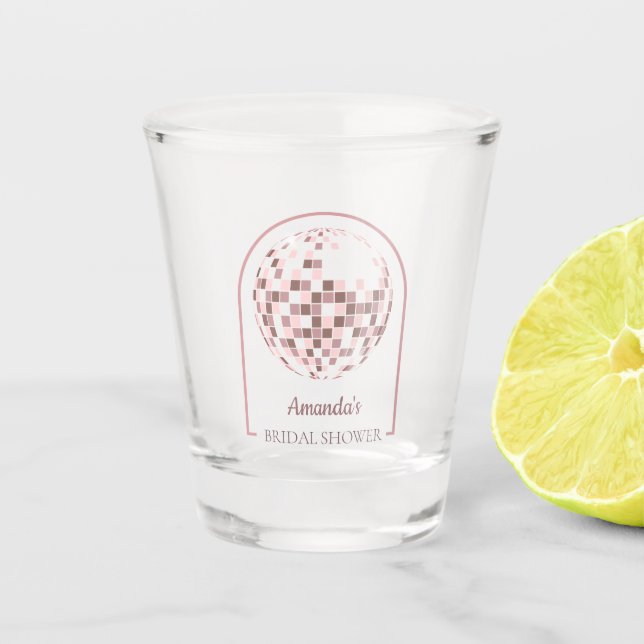 Verre A Shot Fête des mariées Boogie Disco Rose (Devant)
