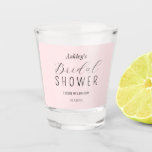 Verre A Shot Fête des mariées rose vif Brunch<br><div class="desc">Fête des mariées Brunch Vitre en Blush rose et calligraphie simple arrière - plan texte. D'autres produits avec ce design sont dans la collection ci-dessous.</div>