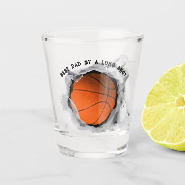 Verre A Shot Fête des pères de basket papa (Devant)