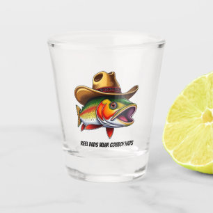 Verre A Shot Fête des pères Drôle Poisson Porté un Casquette Co