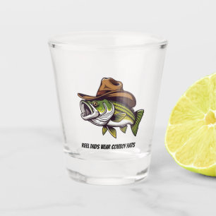 Verre A Shot Fête des pères Drôle Poisson Porté un Casquette Co