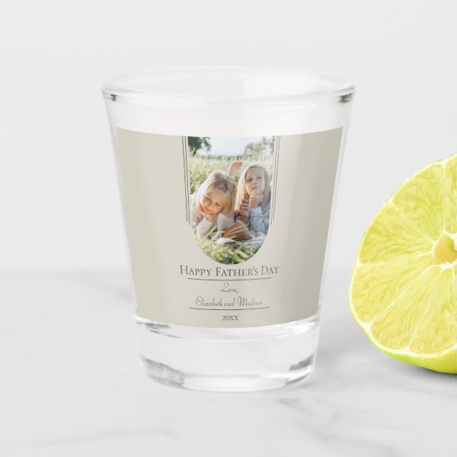 Verre A Shot Fête des pères photo Arch moderne | Beige (Devant)