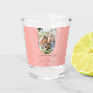 Verre A Shot Fête des pères photo Arch moderne Corail