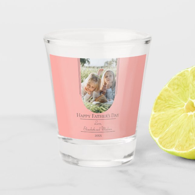 Verre A Shot Fête des pères photo Arch moderne | Corail (Devant)