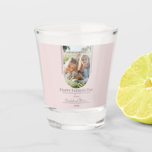 Verre A Shot Fête des pères photo Arch moderne | Rose (Devant)