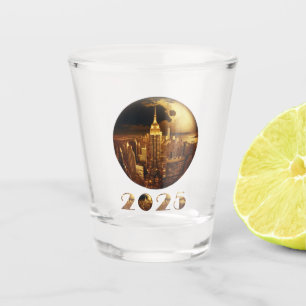 Verre A Shot Fête du Nouvel An 2025-Boule-NYC Or-