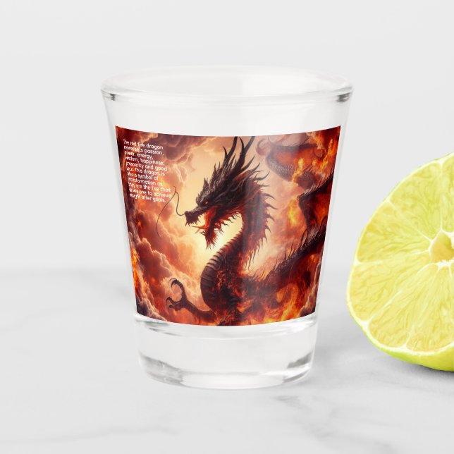 Verre A Shot Feu de dragon (Devant)