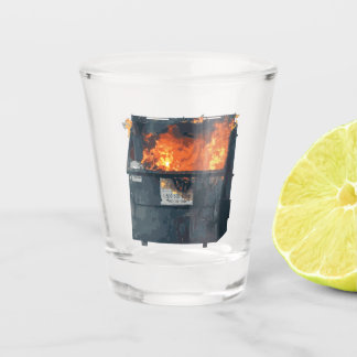 Verre A Shot Feu de poubelle - fouillis drôle