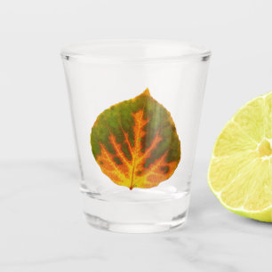 Verre A Shot Feuille vert orange et jaune d'Aspen #1