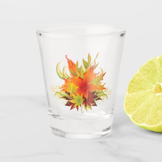 Verre A Shot Feuilles d'automne (Devant)