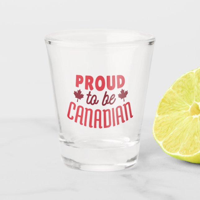 Verre A Shot Fière d'être canadienne (Devant)