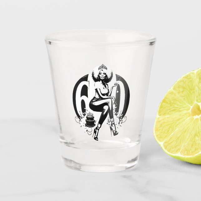 Verre A Shot Fière et Fabuleuse à 60 ans (Devant)
