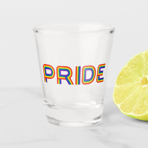 Verre A Shot Fierté Rainbow Letters