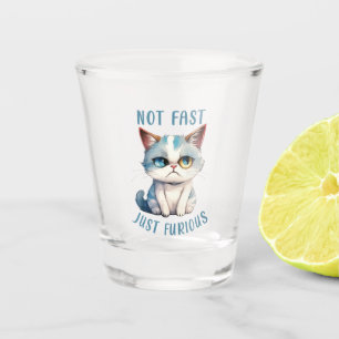 Verre A Shot Fiery Feline Spirit - Sassy Angry Cat Design