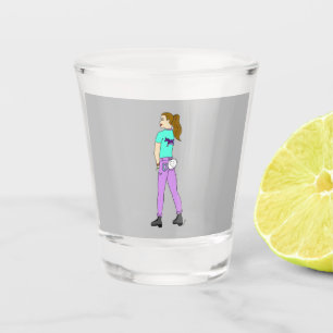 Verre A Shot fille avec une queue de lapin