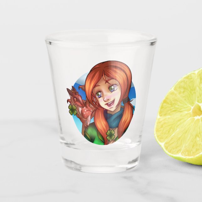 Verre A Shot Fille chanceuse (Devant)