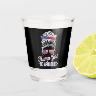 Verre A Shot Fille Trump Sans Excuses Bun Méssé Rétro Vintage