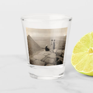 Verre A Shot Filles au sommet de la pyramide de Khufu en Égypte