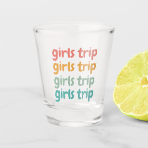 Verre A Shot Filles Voyage Cute Retro Girls Week-end Getaway Va