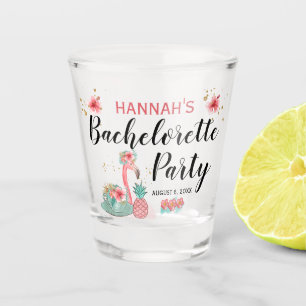 Verre A Shot Flamant rose de Parties scintillant en or rose Bac