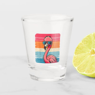 Verre A Shot Flamant rose rétro cool en Lunettes de soleil les
