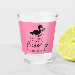 Verre A Shot Flamant rose rose Fréquenté Plage tropicale Annive