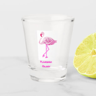 Verre A Shot Flamants roses gloire