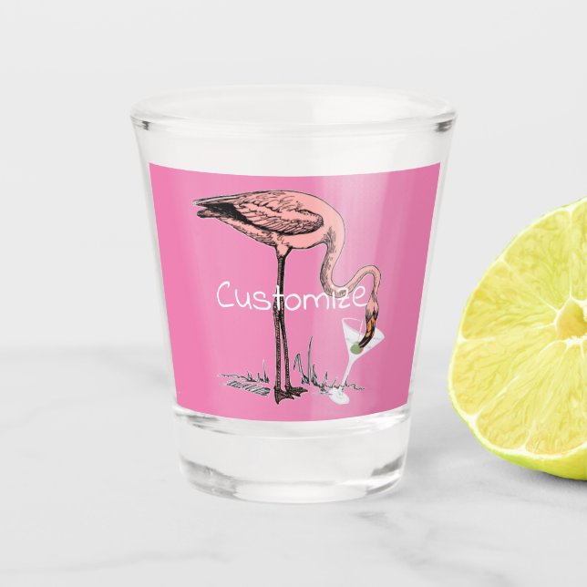 Verre A Shot Flamingo Buvant un Martini Thunder_Cove (Devant)