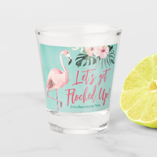 Verre A Shot Flamingo Shot Glass Tropical Bachelorette Party