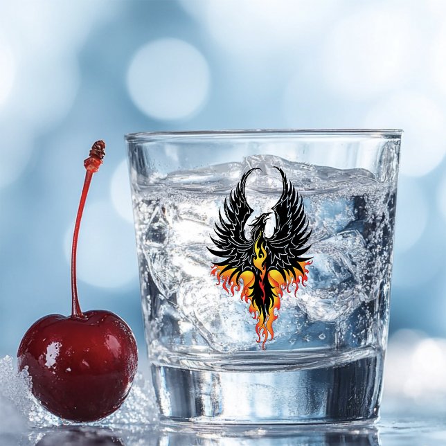Verre A Shot Flammes tribales Phoenix Firebird (Créateur téléchargé)