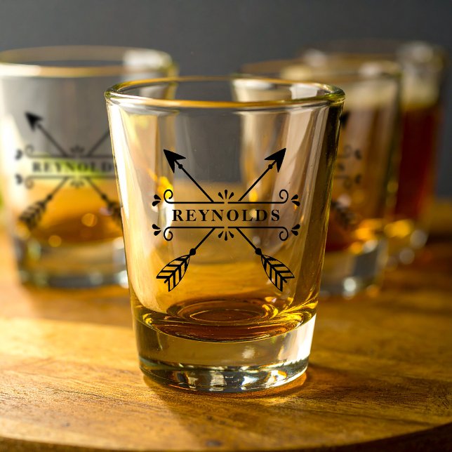 Verre A Shot Flèches Croisées Rustiques ID615 (Créateur téléchargé)