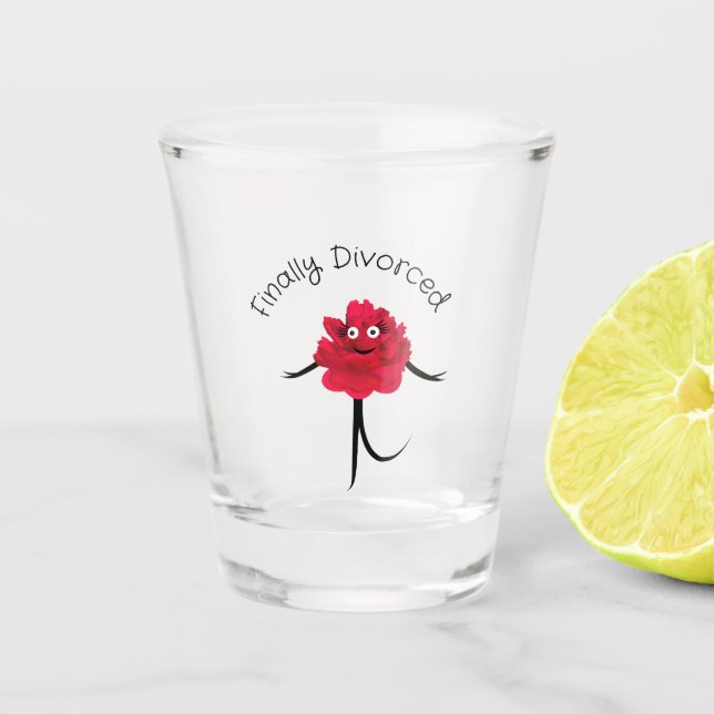 Verre A Shot Fleur de cendres rouges (Devant)