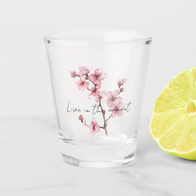 Verre A Shot Fleur de fleurs de cerisier rose (Devant)