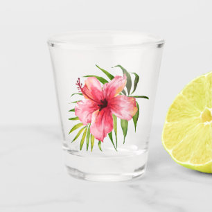 Verre A Shot Fleur de Tilleul d'Hibiscus Tropicale Fête Luau