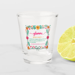 Verre A Shot Fleur Frame Grandma Grand-mère Définition
