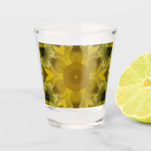 Verre A Shot Fleur soleil éclate dorée