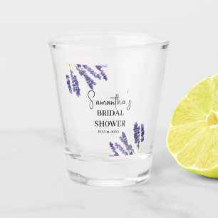Verre A Shot Fleurs de lavande Aquarelle violette Baby Shower d