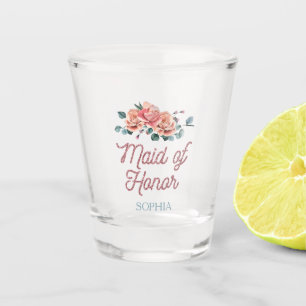 Verre A Shot Fleurs de mariage vintage Verre à shot de demoisel