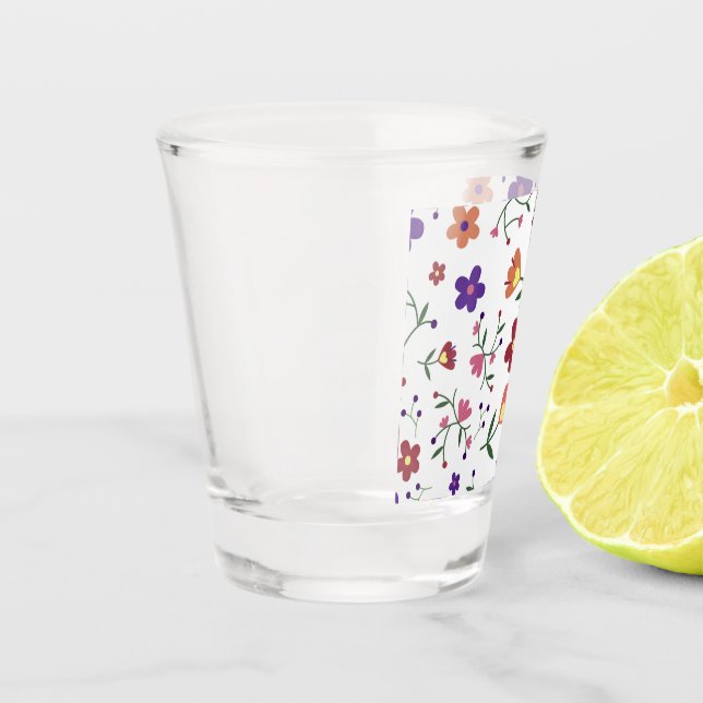 Verre A Shot fleurs de motif- (Gauche)