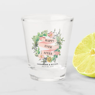 Verre A Shot Fleurs du désert Mariage de couronne