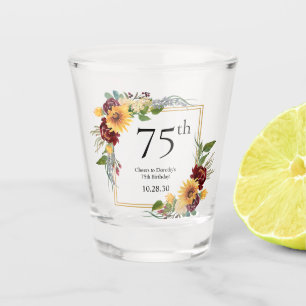 Verre A Shot Fleurs du soleil pour 75e anniversaire