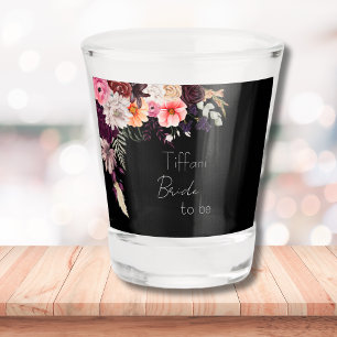 Verre A Shot Fleurs et verdure lunatiques de la mariée à venir